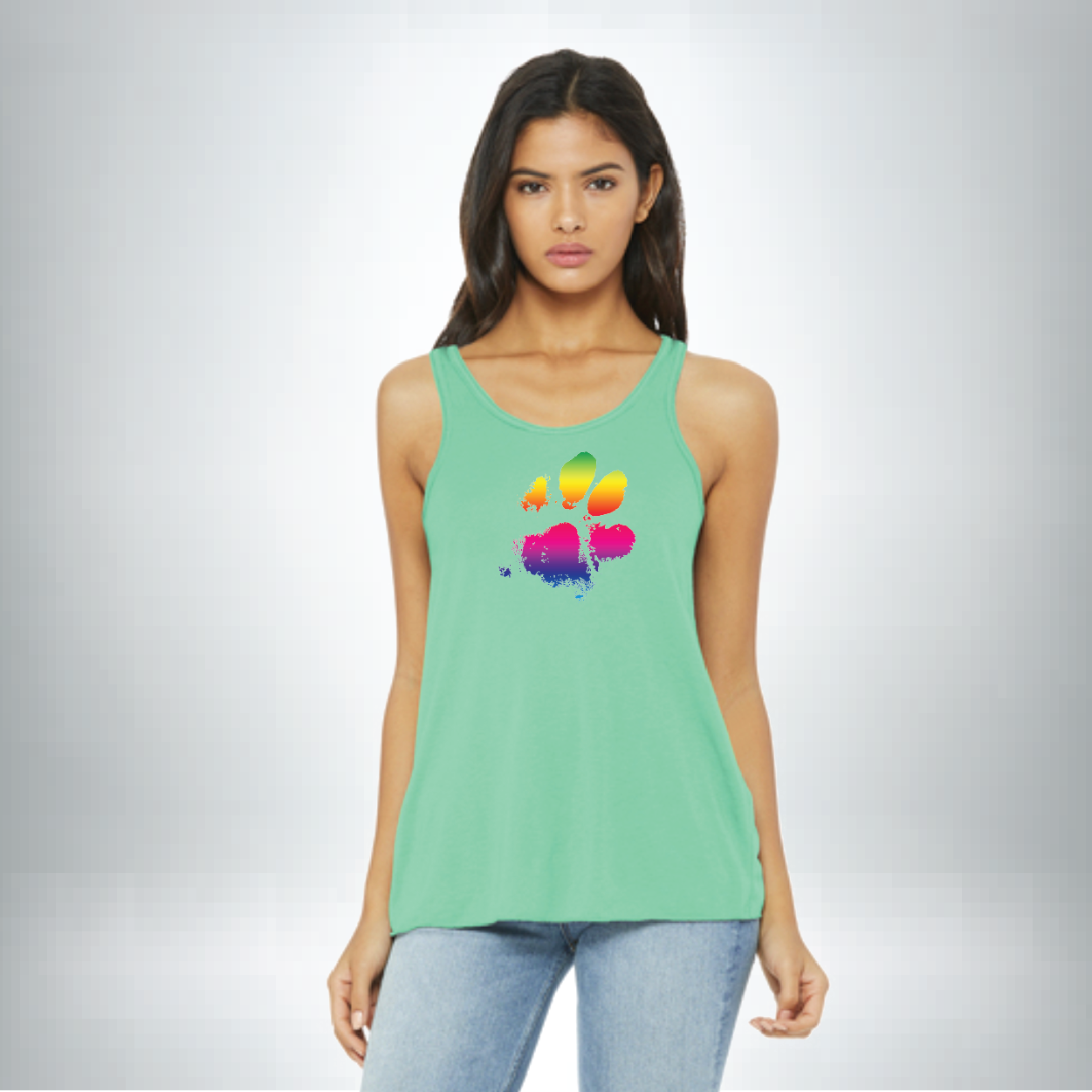 Ladies Pride Paw Tank BC8800