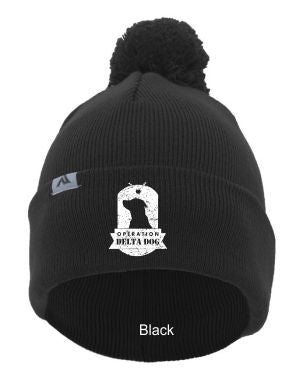 OPDD Knit Fold Over Pom Pom Beanie 641K