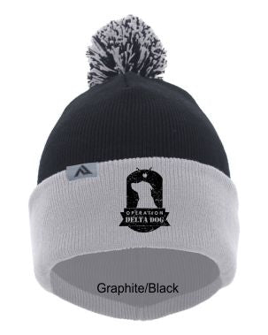 OPDD Knit Fold Over Pom Pom Beanie 641K