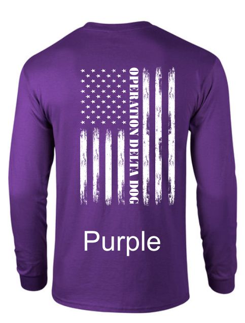 Distressed Flag Long Sleeve T-Shirt