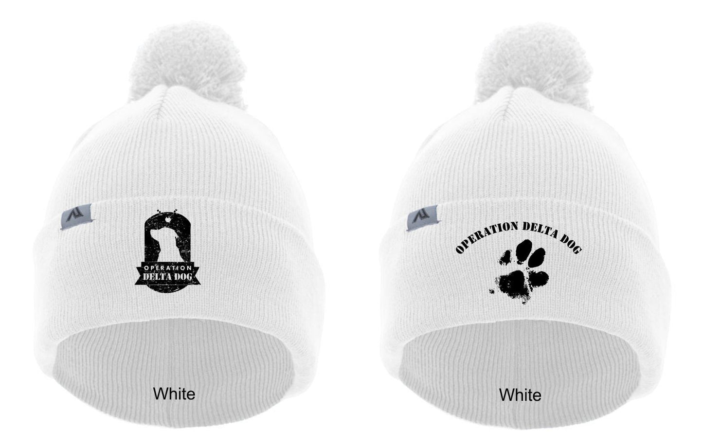OPDD Knit Fold Over Pom Pom Beanie 641K