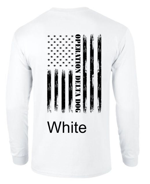 Distressed Flag Long Sleeve T-Shirt