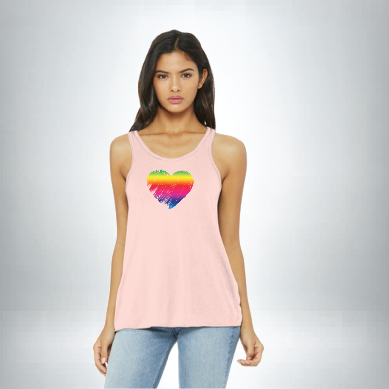 Ladies Pride Heart Tank BC8800