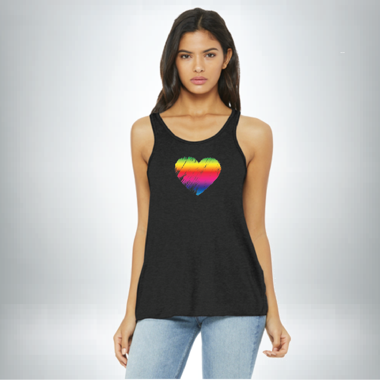 Ladies Pride Heart Tank BC8800