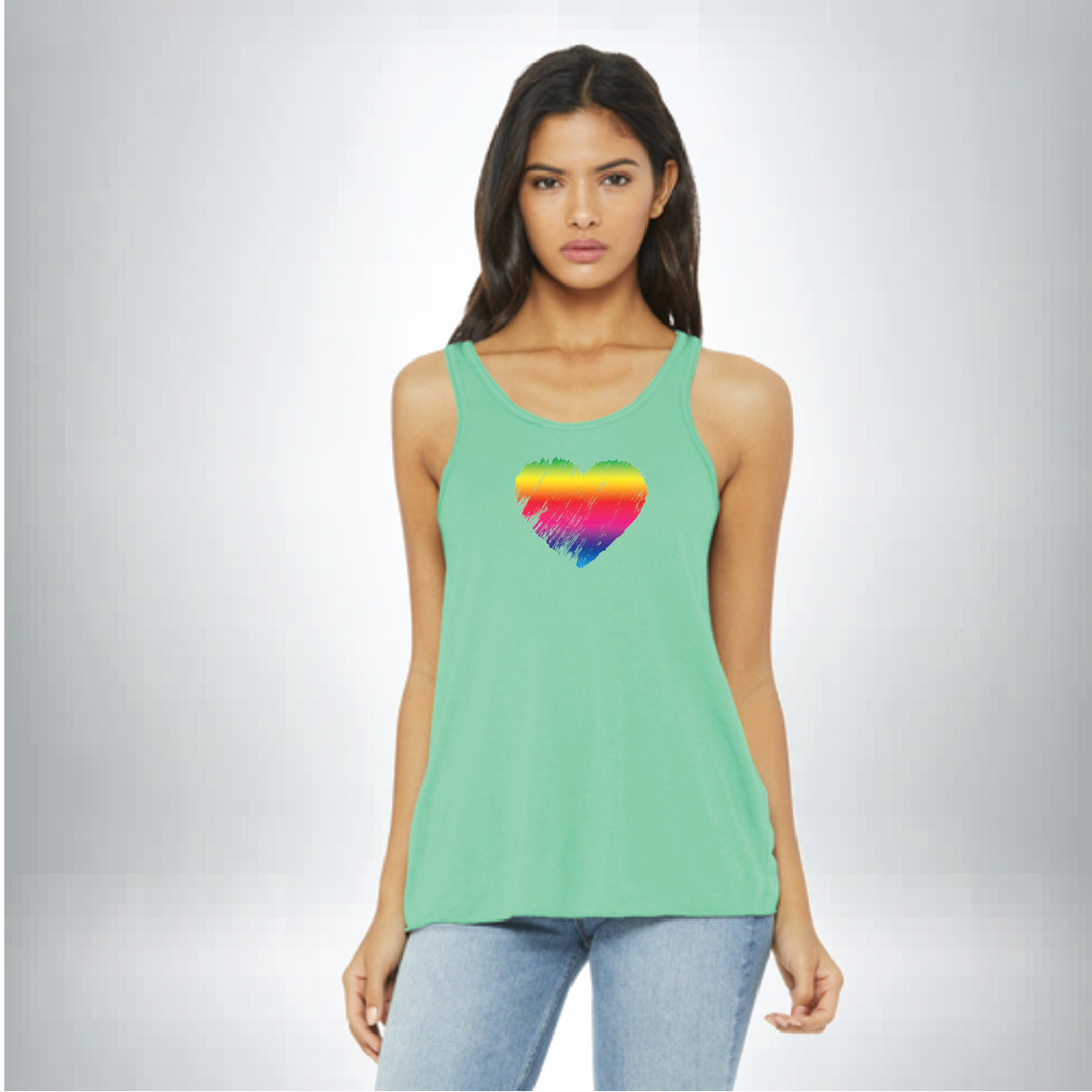 Ladies Pride Heart Tank BC8800